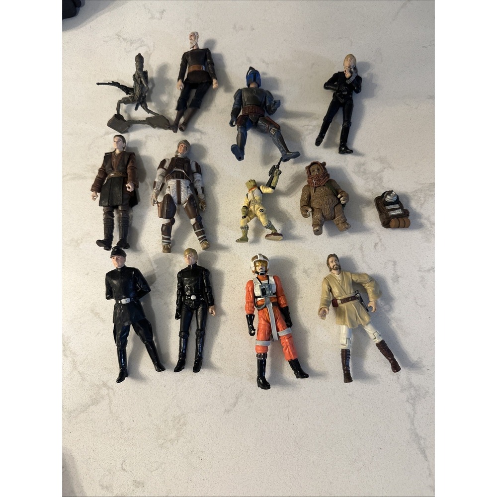 Star Wars Various Characters Some Vintage 4" Set 12 Total Action Figures